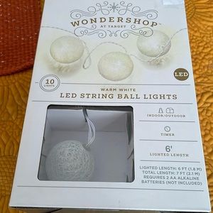 Warm white led string ball lights(1box)